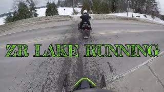 ZR 7000 and ZR 9000 THUNDERCAT RUNNING THE LAKE  ONTARIO SNOWMOBILING [upl. by Fulvia]