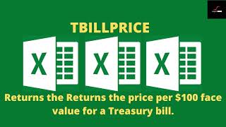 Learn ExcelTBILLPRICEHow to calculate price of treasury bill using TBILLPRICE function in excel [upl. by Naitsyrk581]