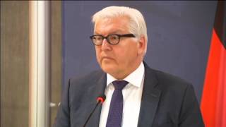 Steinmeier Sounds Alarmed German diplomat urges progress on Minsk agreement [upl. by Airtap]