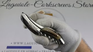 Prestige Laguiole Corkscrew Damascus Blade amp Horn Tip [upl. by Haela989]