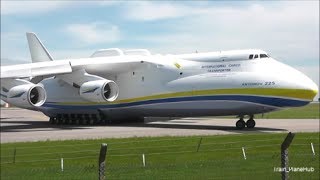 Antonov 225 Mriya Departure from East Midlands UK  130614 [upl. by Kerr931]