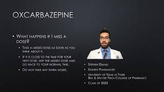 Oxcarbazepine Oxtellar XR Patient Counseling [upl. by Sydel875]