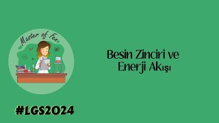 Besin Zinciri ve Enerji Akışı  LGS 2024 [upl. by Ecirbaf]