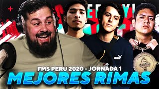 PAPO REACCIONA A LAS MEJORES RIMAS FMS Perú 2020 J1 [upl. by Atirma]