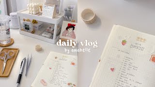 daily vlog 🍉⋆｡˚ selfcare during spring break totoro bag calendar diy nube bath productive day ♡ [upl. by Leak730]