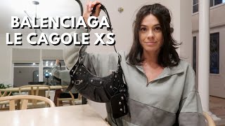 REVIEW BALENCIAGA LA CAGOLE XS BAG what fits how to wear etc [upl. by Cyler464]