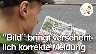 Eklat Korrekte Meldung versehentlich in quotBildquotZeitung veröffentlicht Postillon24 [upl. by Kcirtap]