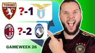 Serie A Gameweek 26 Predictions amp Betting Tips  Torino vs Lazio [upl. by Scribner]