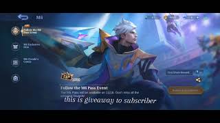 giveaway a weakly diamond pass in mlbb [upl. by Anabel]