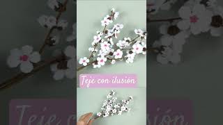 Flores de almendro tejidas a crochet🌸🌸🌸 diy [upl. by Kcirdde]