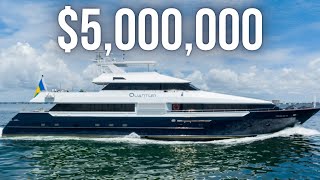 Touring a 5000000 Classic American SuperYacht  125 Broward Marine Super Yacht Walkthrough [upl. by Pandolfi]