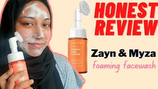 ZAYN amp MYZA VITAMIN C FOAMING FACE CLEANSER REVIEW  Honest Review with LIVE DEMO  BANGLADESH [upl. by Iveson]