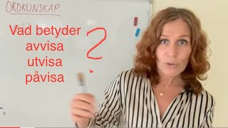 Svenska med Anita How to learn swedish  Olika verb som slutar på quotvisaquot [upl. by Bohaty]