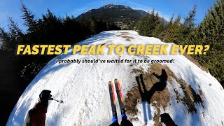 The FASTEST KNOWN TIME ON WHISTLER’s PEAK TO CREEK [upl. by Einreb]