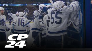 Leafs advance to 2nd round with 21 OT win over Lightning in Game 6 [upl. by Llerrehc665]