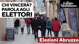 Elezioni in Abruzzo chi vincerà tra centrodestra e centrosinistra Parlano i cittadini [upl. by Byrn]