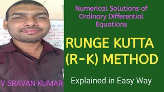 RUNGE KUTTA METHOD in telugu numerical solutions of ODE Related [upl. by Ayihsa]