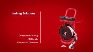 How to apply a Cordstrap Composite Lashing solution using a Pneumatic Tensioner [upl. by Lindgren]