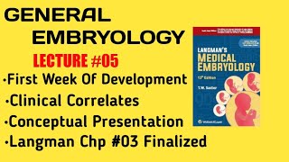 GENERAL EMBRYOLOGY  05  FIRST WEEK OF DEVELOPMENT CLINICAL CORRELATES [upl. by Liuqa]