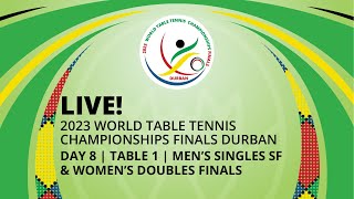 LIVE  T1  Day 8  World Table Tennis Championships Finals Durban 2023  MS SF amp WD Finals [upl. by Heddi]