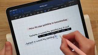 How to use scribble in GoodNotes on iPad [upl. by Martelle]