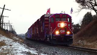 CP Holiday Train CP 2249 near Tottenham NOV 29 2023 [upl. by Enillebyam933]