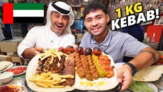 BEST Kebabs in DUBAI Eating 1KG Legendary Kebabs since 1970s No1 Kebab in UAE [upl. by Acceb]