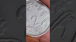 yshort coin 🇮🇳2013 YEAR 🇮🇳 2 RUPEEC COIN India 🇮🇳 yshort [upl. by Ydna]