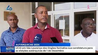 UCID em São Lourenço dos Órgãos formaliza sua candidatura para as eleições autárquicas 1 de Dezembro [upl. by Blau505]