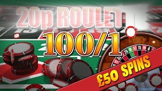 BIG RESULT  20p Roulette with 1001 CHIPS [upl. by Lleinnad]