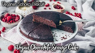 Veganer SchokoBiskuitboden für Kuchen und Torten ♡ fluffig weich saftig amp so einfach ♡ [upl. by Onfre724]