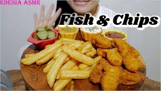 ASMR 咀嚼音🌊Fish amp Chips フィッシュアンドチップス 炸魚薯條 피쉬 앤 칩스 먹방 Poissons panés et frites EATING SOUND [upl. by Ateiram642]