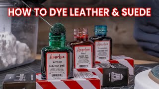 How to Dye Leather amp Suede by using Angelus Dye and Dressing [upl. by Lattimer495]