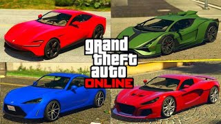 TOP 5 FASTEST CARS IN GTA 5 ONLINE 2024 [upl. by Mirna]