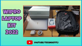 Wipro Laptop Kit 2022  Wipro Welcome Kit  Wipro Macbook Air Unboxing😍 [upl. by Joeann356]