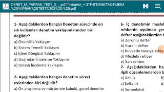 Denetim Soru Çözümü 2 [upl. by Giff65]