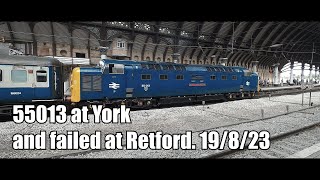 55013 at York and failed at Retford 19823 [upl. by Ellehcim687]