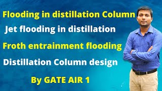 Part 2  Flooding in distillation Column Entrainment or Jet Flooding in distillation  Hindi [upl. by Tomasina424]