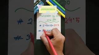 Decimals multiplied by 10 amp 100 fun math easytrick decimals shorts viralvideo viralshorts [upl. by Skerl]