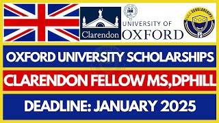 Clarendon Scholarships 2025 at Oxford University Fully Funded Masters DPhill Apply Free Online Now [upl. by Andee365]