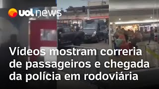 Sequestro no Rio Homem faz reféns em ônibus na rodoviária Novo Rio vídeos mostram chegada da PM [upl. by Ahtar]