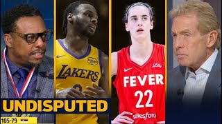 UNDISPUTED Skip Bayless amp Paul Pierce react Caitlin Fever outdraw Bronny Lakers in TV ratings [upl. by Ellerol671]