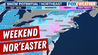 Biggest Snowstorm In Nearly 2 Years A Noreaster Targets East Coast I95 Corridor [upl. by Odnumyar]