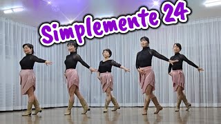 SIMPLEMENTE 24 Line Dance ImproverElisabeth HS INA November 2024 [upl. by Pirbhai]