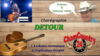 Détour  Line dance country  Démo amp Teach Fr [upl. by Etteve109]