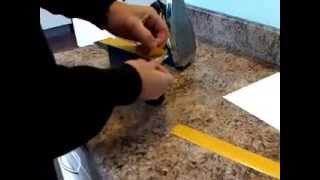 Laminate Kitchen Worktops and attaching edging strips [upl. by Roleat]