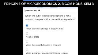 Principle of Microeconomics2 6270😱  BCOM HONS  SEM3 Internal Assessment [upl. by Brill580]