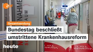 heute 1900 Uhr vom 17102024 Krankenhausreform Migrationspolitik der EU EZB senkt Leitzins [upl. by Aliwt]