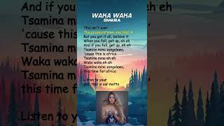 Shakira  Waka Waka Lyrics shorts [upl. by Alimaj229]