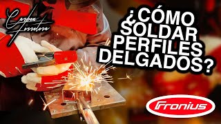 COMO SOLDAR PERFILES DELGADOS CON ELECTRODO CON LA TRANSPOCKET 150 DE FRONIUS [upl. by Odlanyer]